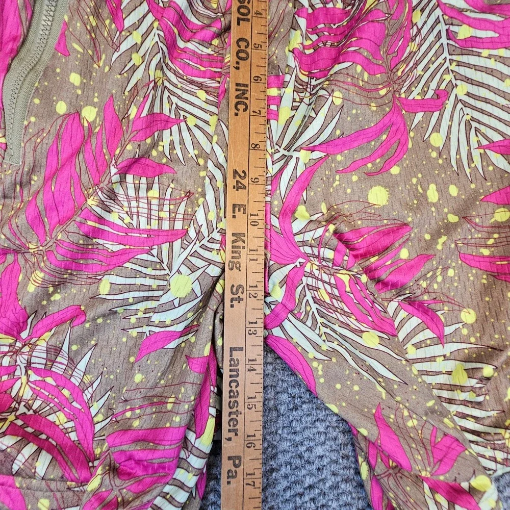Jordan Mens Tropical Palm Print Basketball Shorts Pink Tan Splatter Small